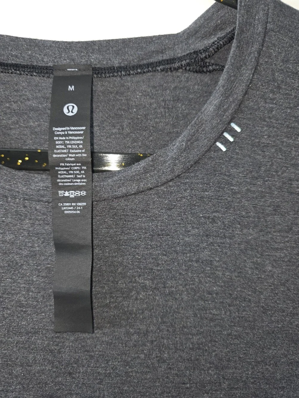 Lululemon Athletica Charcoal Oversized Split Hem Tunic Tank Size M